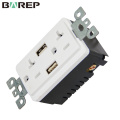 TR-BAS20-2USB Bases de enchufe de pared eléctricas personalizadas para el hogar